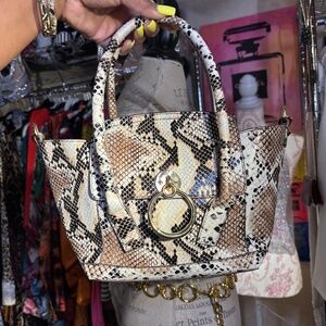 Snakeskin Print Purse